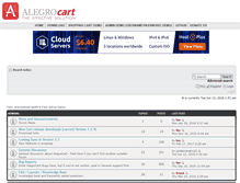 Tablet Screenshot of forum.alegrocart.com